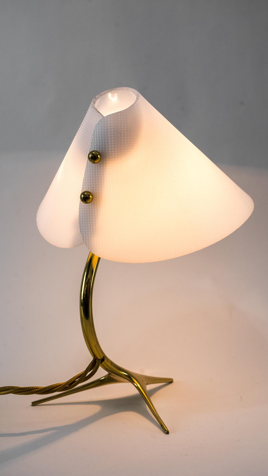 Rupert Nikoll Table Lamp Vienna, circa 1950s 'the shade is adjustable' 8