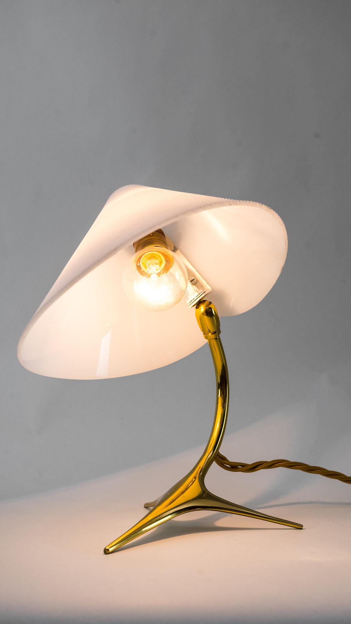 Rupert Nikoll Table Lamp Vienna, circa 1950s 'the shade is adjustable' 10
