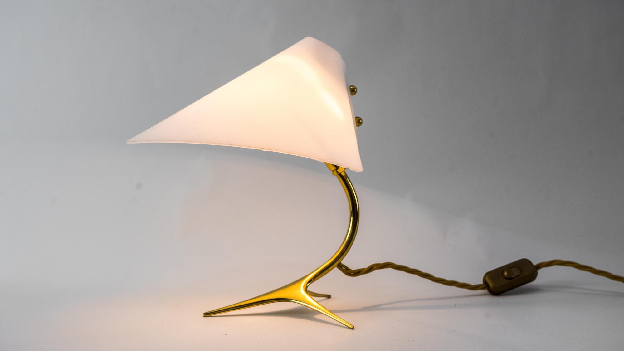 Rupert Nikoll Table Lamp Vienna, circa 1950s 'the shade is adjustable' 13
