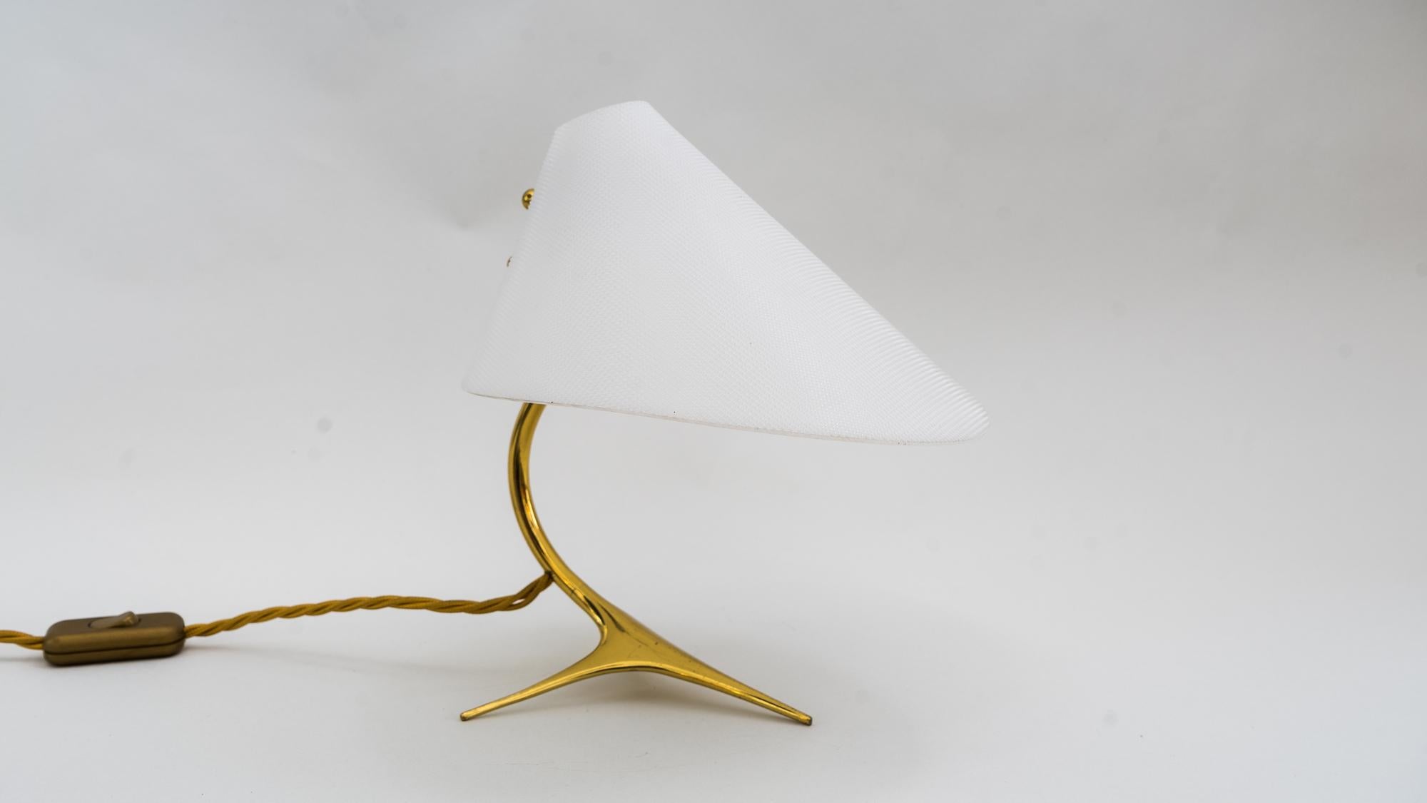 Mid-Century Modern Rupert Nikoll Table Lamp Vienna, circa 1950s 'the shade is adjustable'