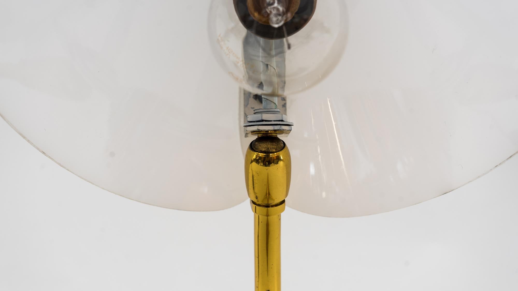 Brass Rupert Nikoll Table Lamp Vienna, circa 1950s 'the shade is adjustable'