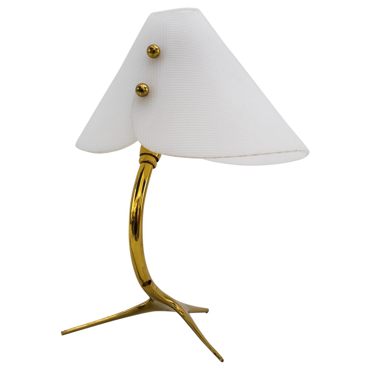 Rupert Nikoll Table Lamp Vienna, circa 1950s 'the shade is adjustable'