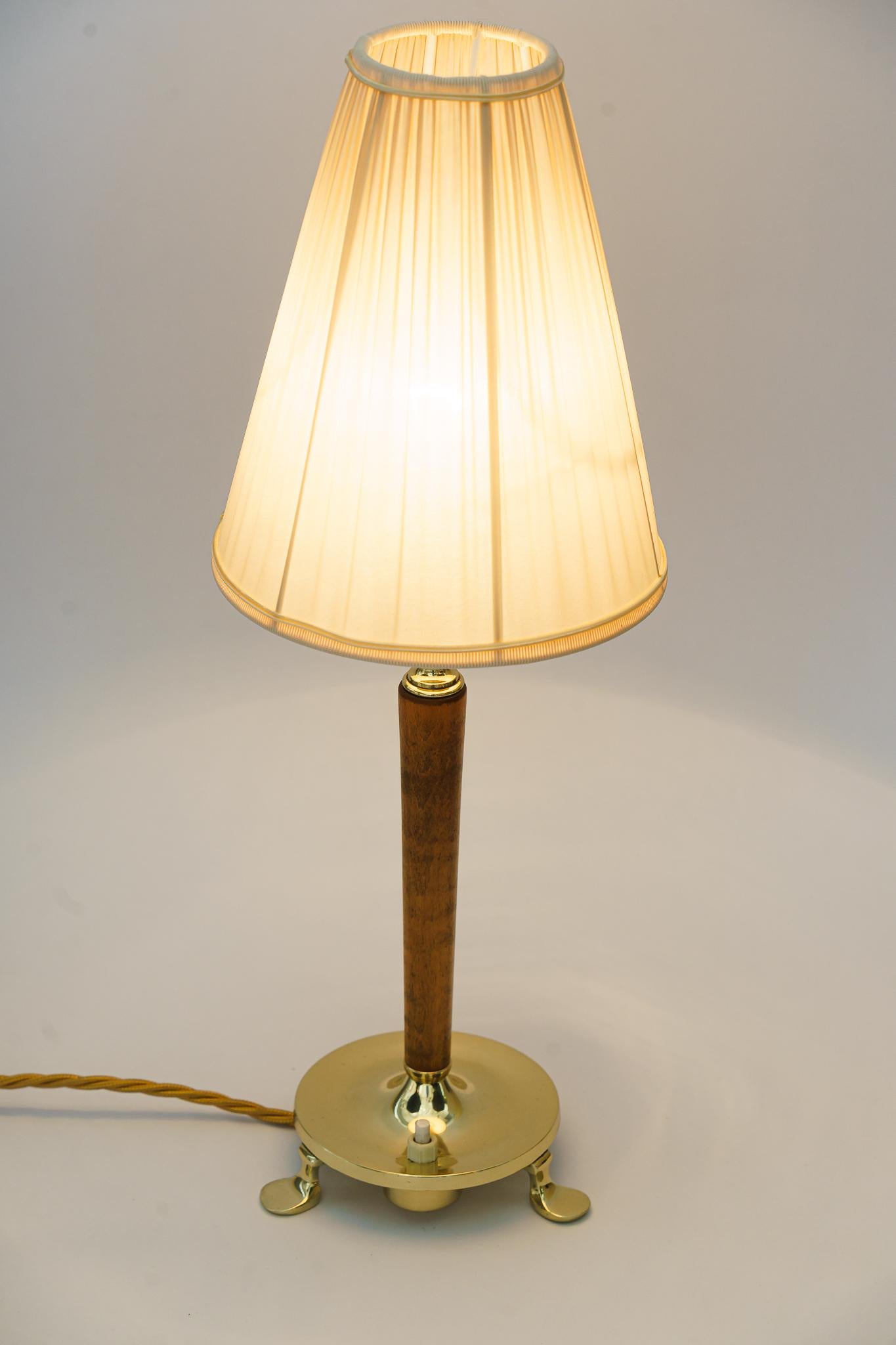 Rupert Nikoll Table Lamp with Fabric Shade Around 1950s For Sale 4