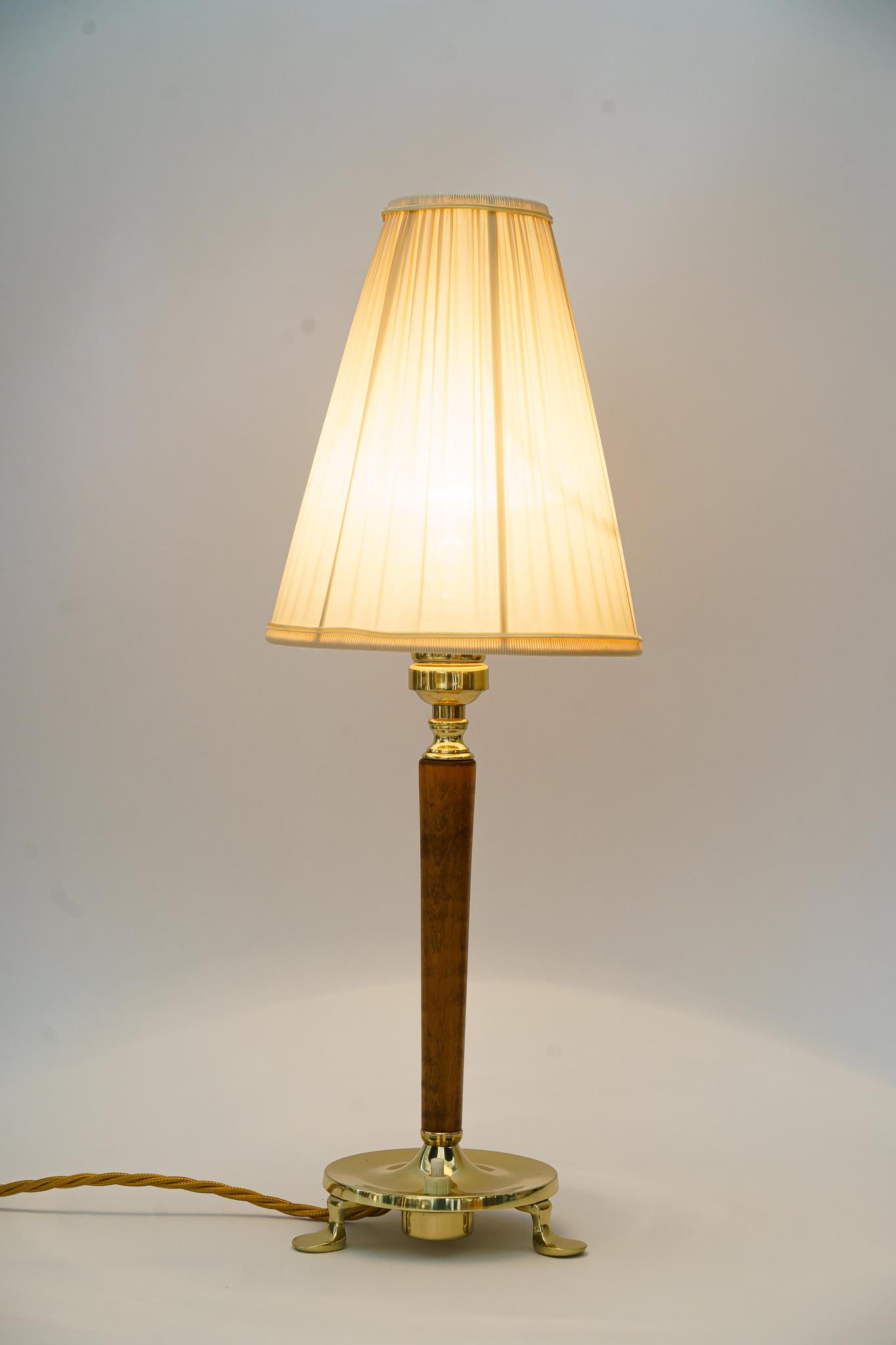 Rupert Nikoll Table Lamp with Fabric Shade Around 1950s For Sale 5