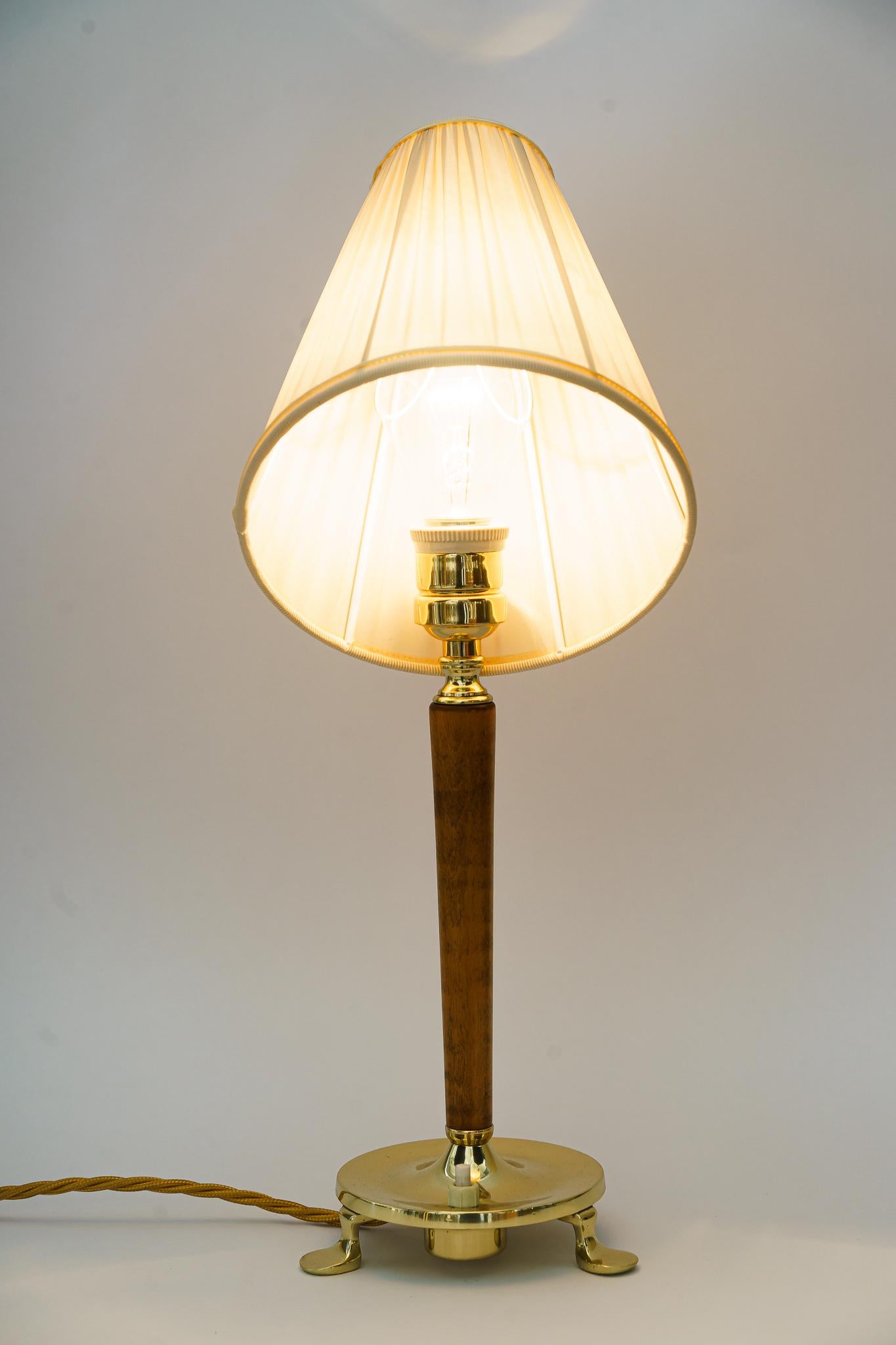 Rupert Nikoll Table Lamp with Fabric Shade Around 1950s For Sale 6