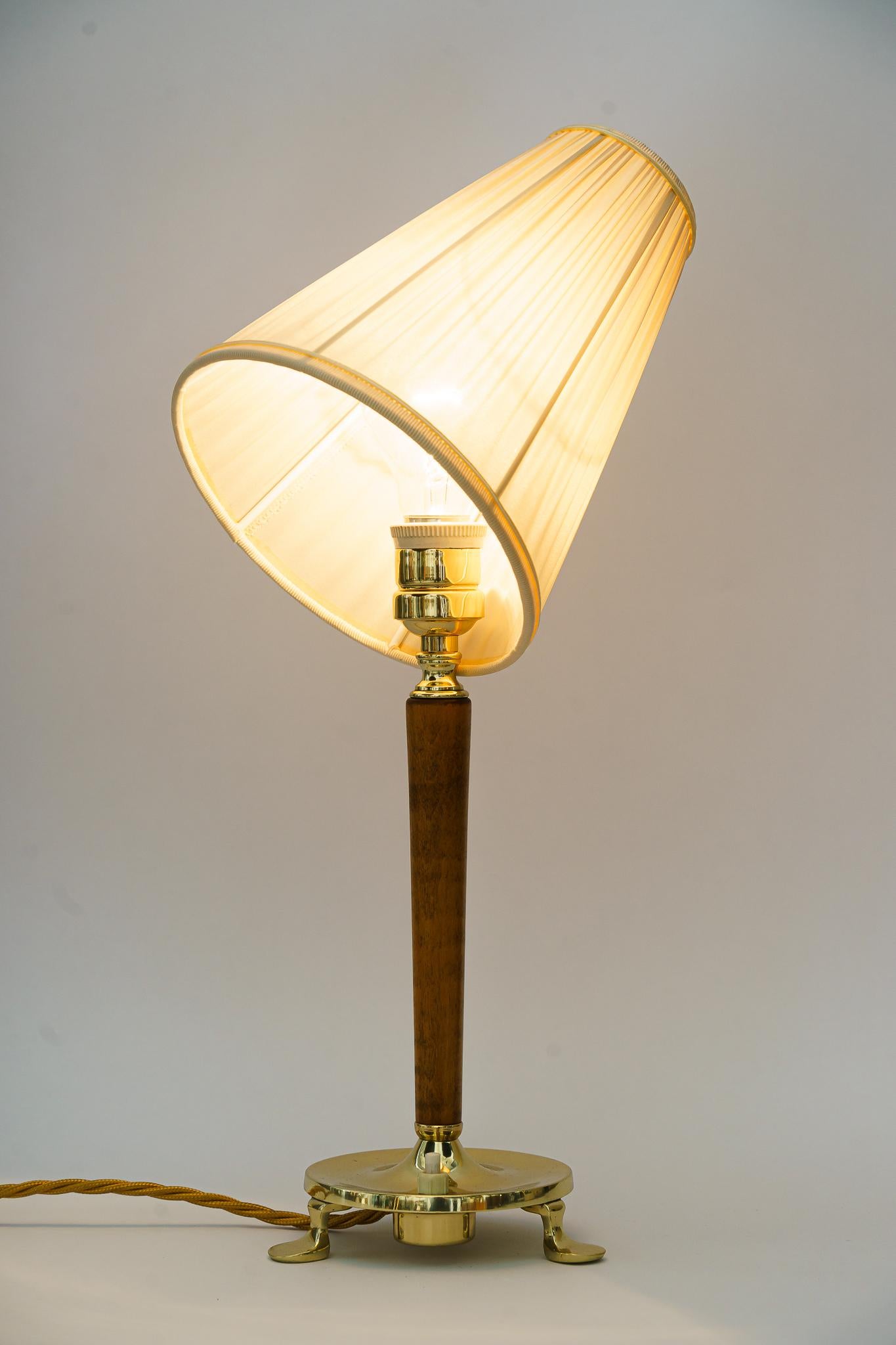 Rupert Nikoll Table Lamp with Fabric Shade Around 1950s For Sale 7