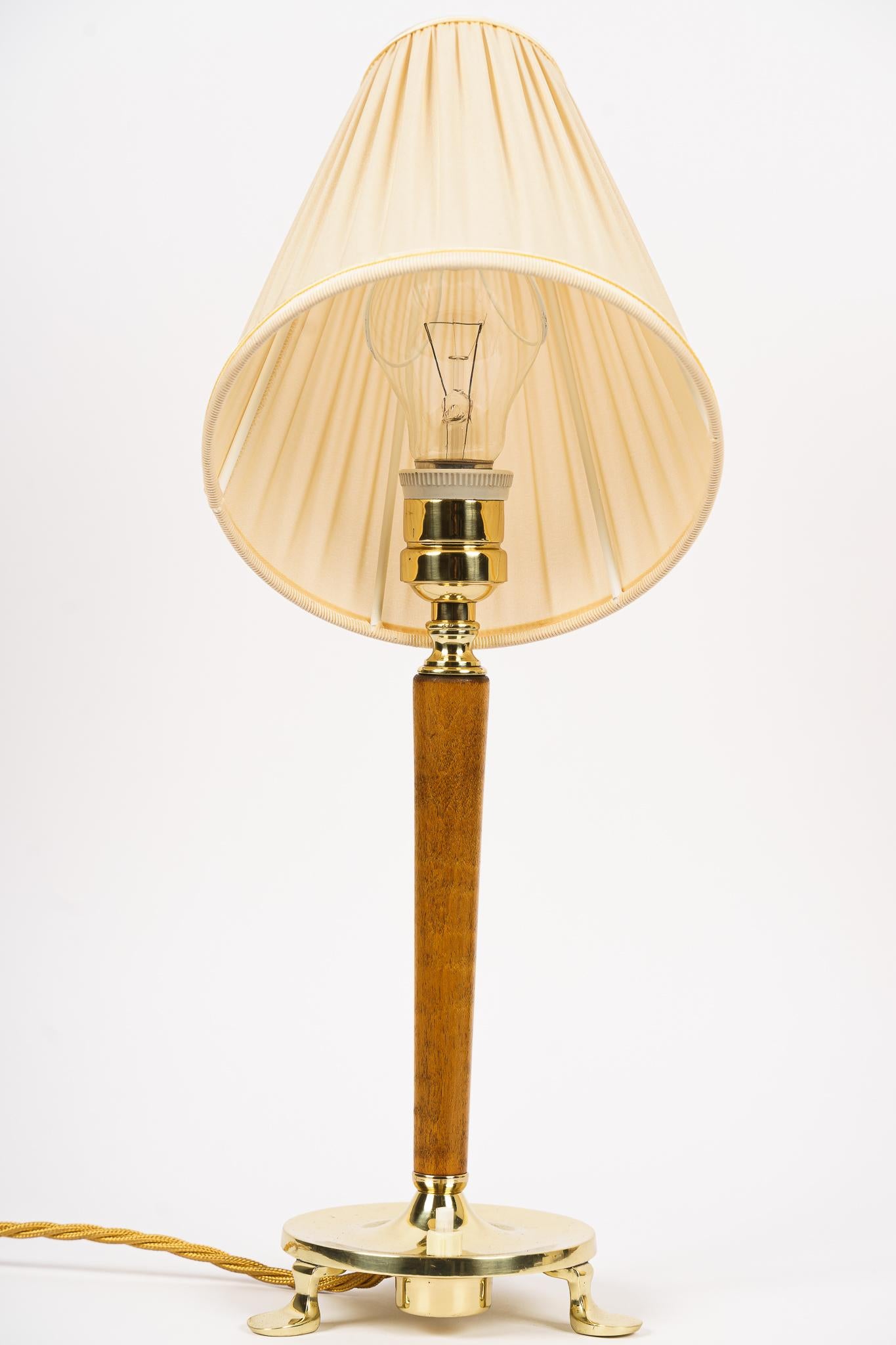 Lacquered Rupert Nikoll Table Lamp with Fabric Shade Around 1950s For Sale