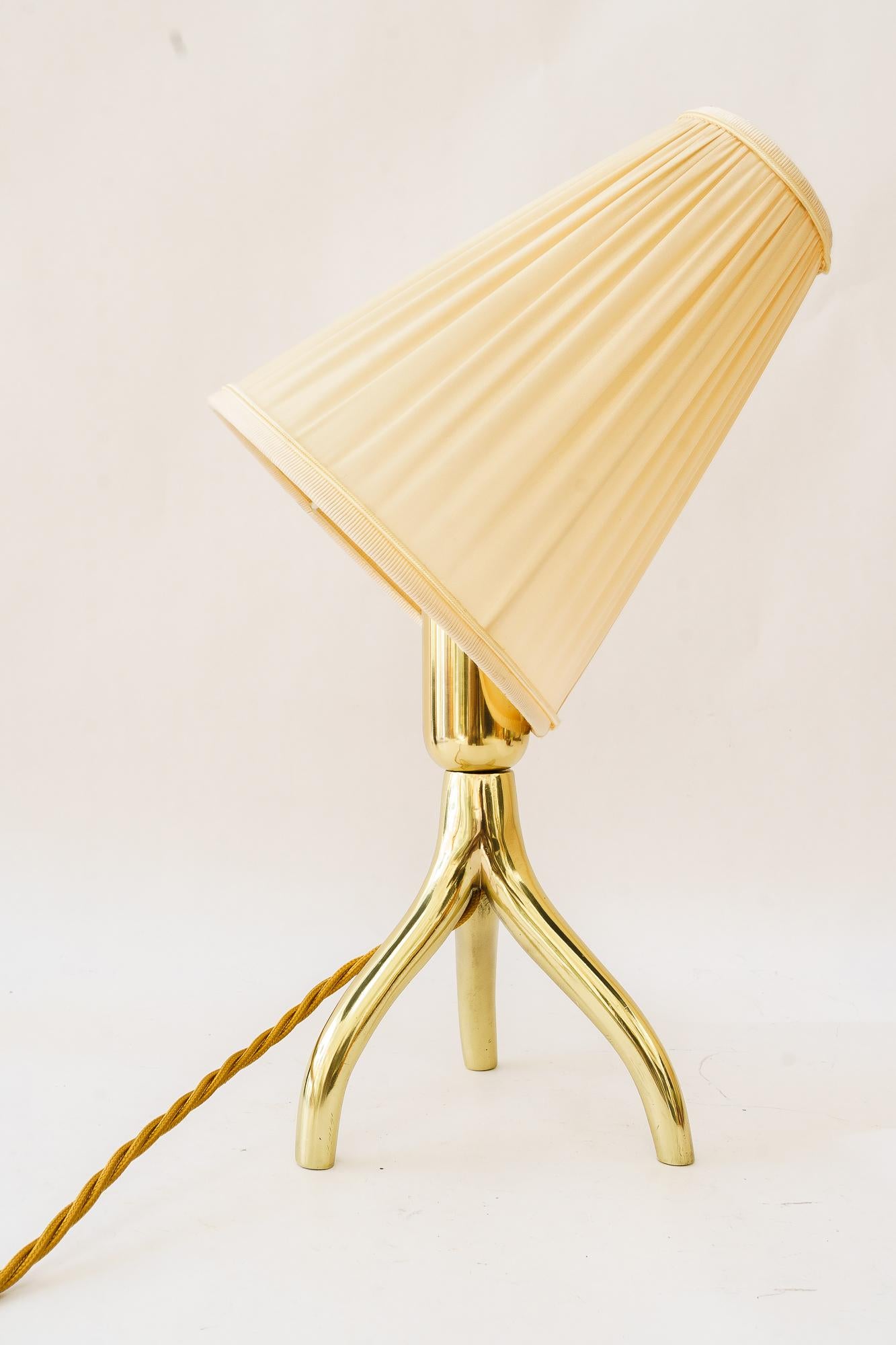 Rupert Nikoll Tischlampe mit Stoffschirm wien um 1950 (Moderne der Mitte des Jahrhunderts) im Angebot