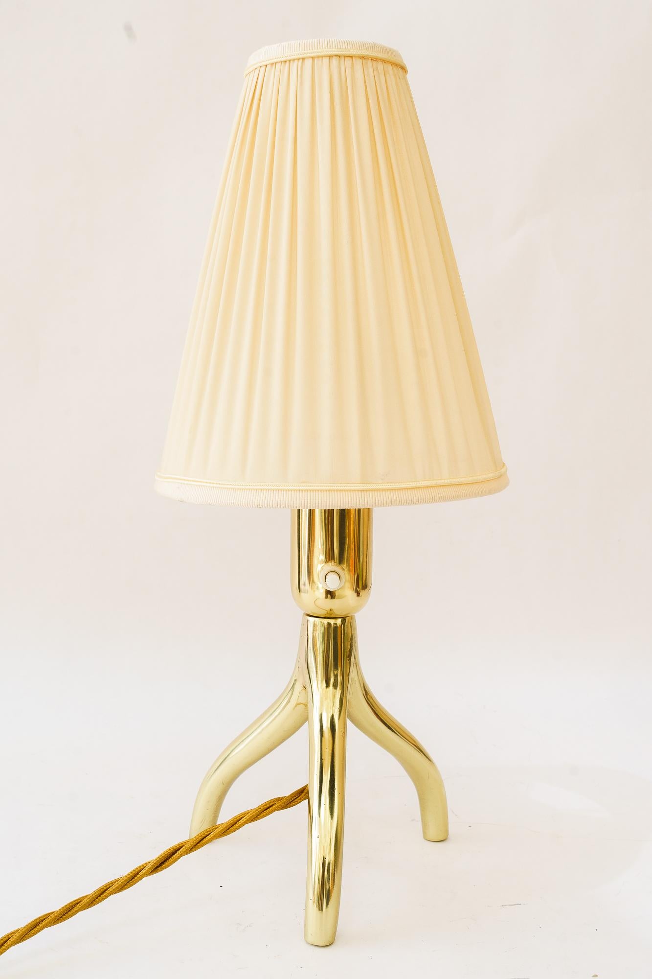 Rupert Nikoll Tischlampe mit Stoffschirm wien um 1950 im Zustand „Gut“ im Angebot in Wien, AT