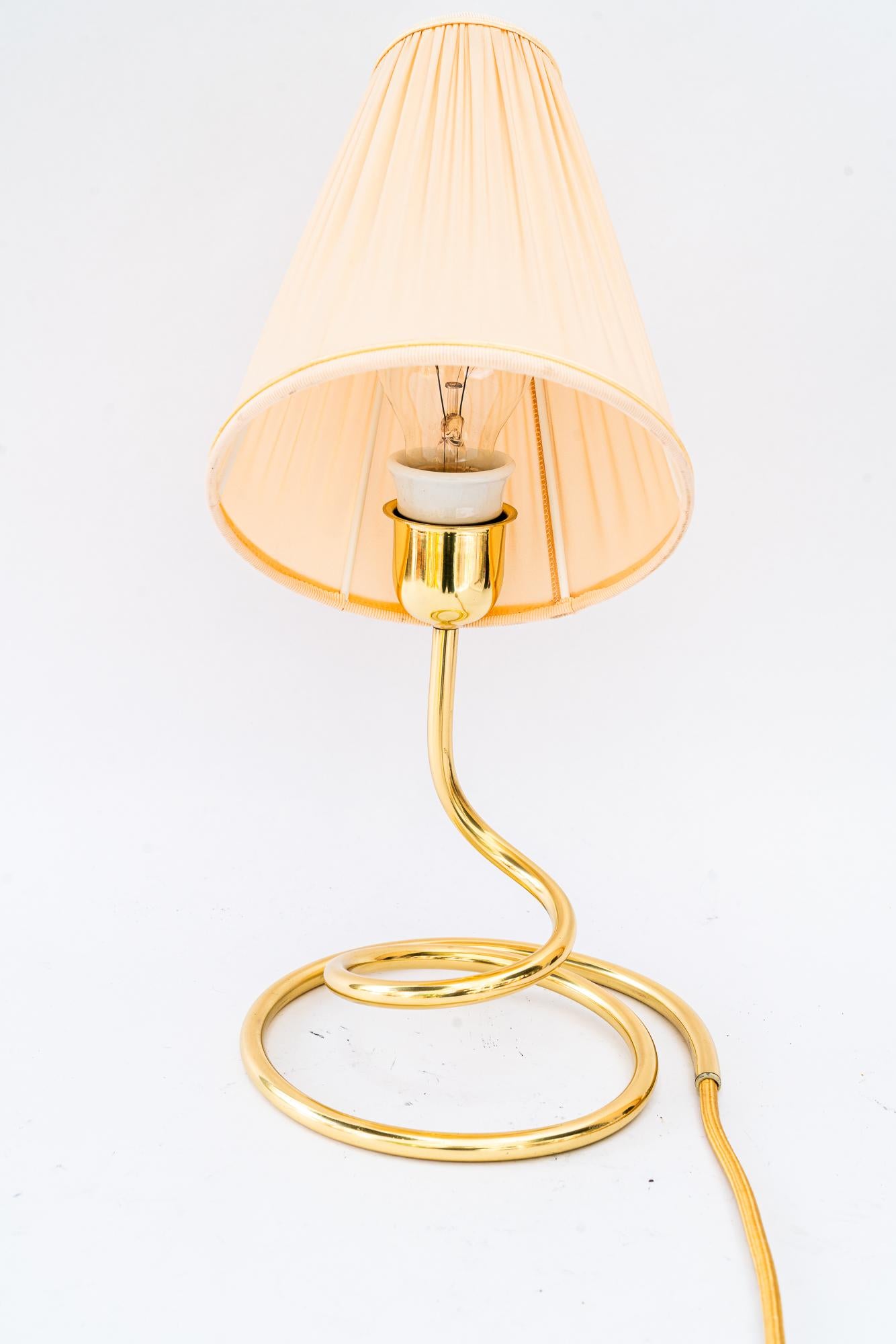 Rupert Nikoll Table lamp with fabric shade vienna around 1950s Bon état - En vente à Wien, AT