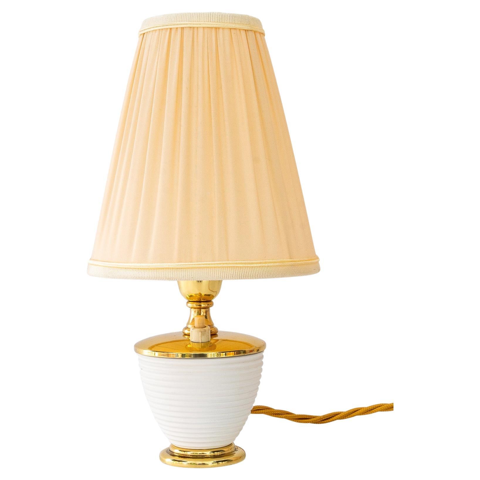 Lampe de table Rupert Nikoll avec abat-jour en tissu vienne vers 1950