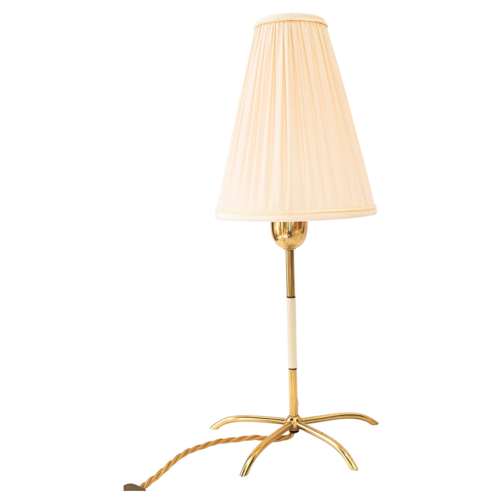 Rupert nikoll, Tischlampe mit Stoffschirm Vienna, ca. 1950er Jahre