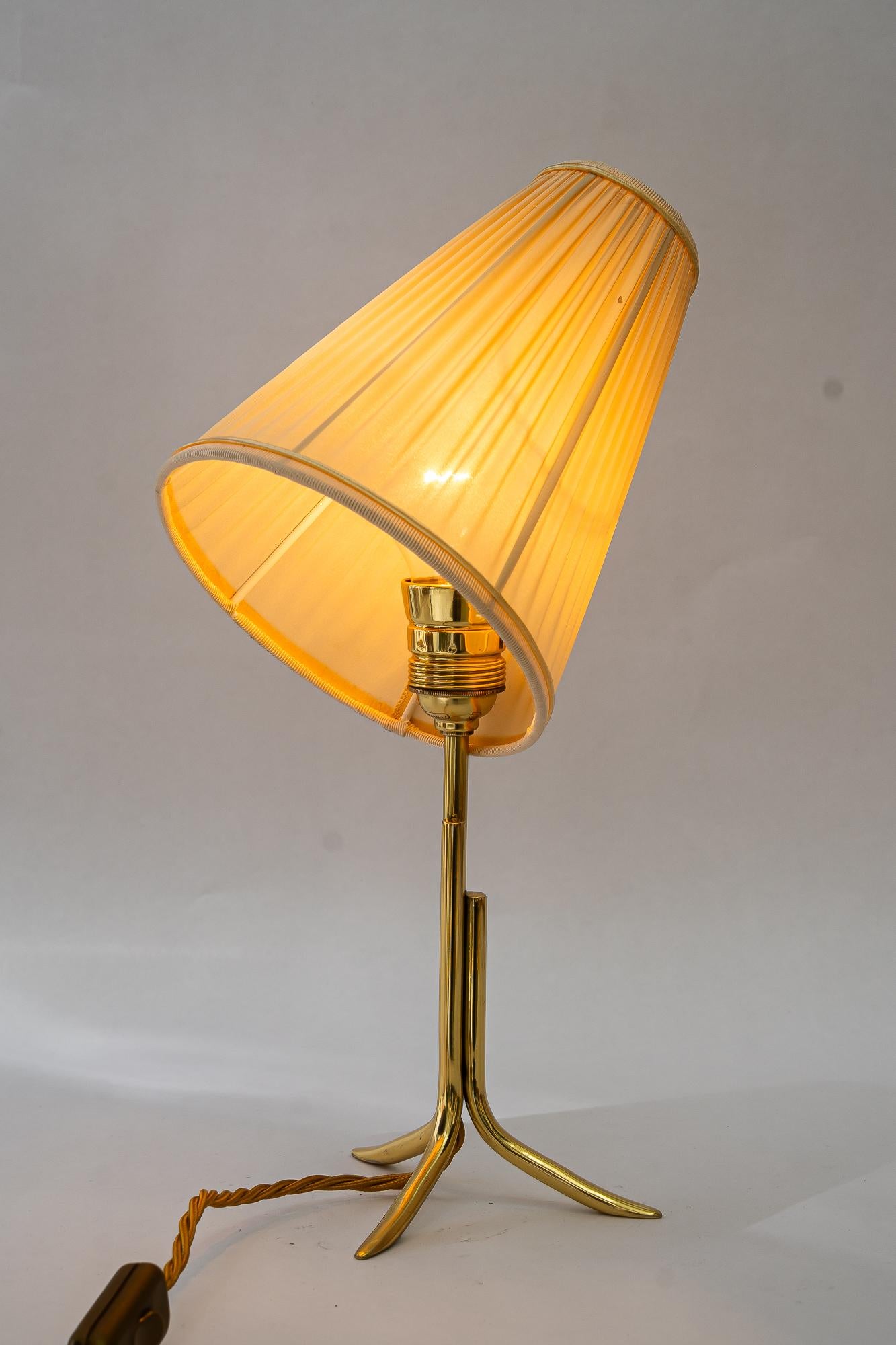 Rupert Nikoll table lamp with fabric shade vienna around 1960s For Sale 3