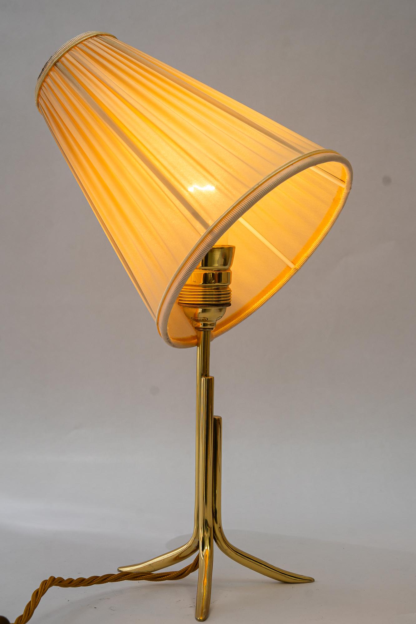 Rupert Nikoll table lamp with fabric shade vienna around 1960s For Sale 4