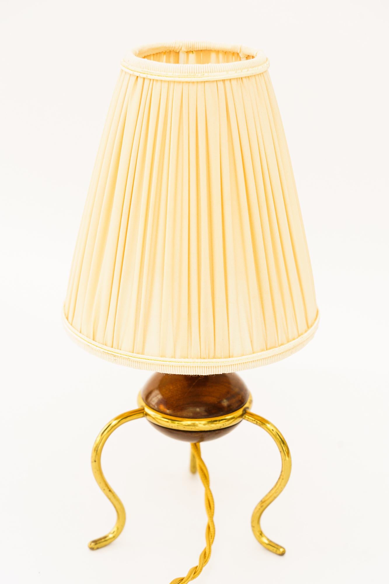 Rupert nikoll table lamp with fabric shade vienna around 1960s
Original condition
The fabric shade is replaced ( new )