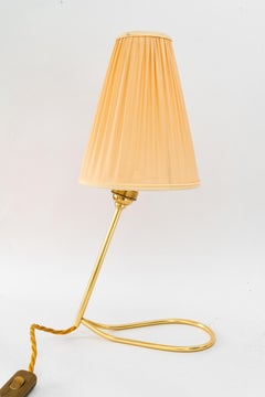 Rupert Nikoll Tischlampe mit Stoffschirm wien um 1960