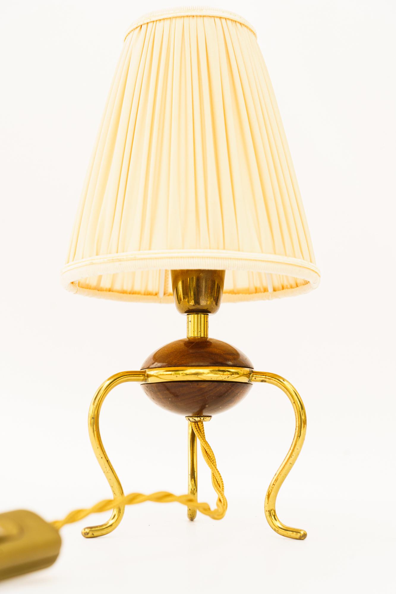 Mid-Century Modern Rupert nikoll table lamp with fabric shade vienna around 1960s For Sale