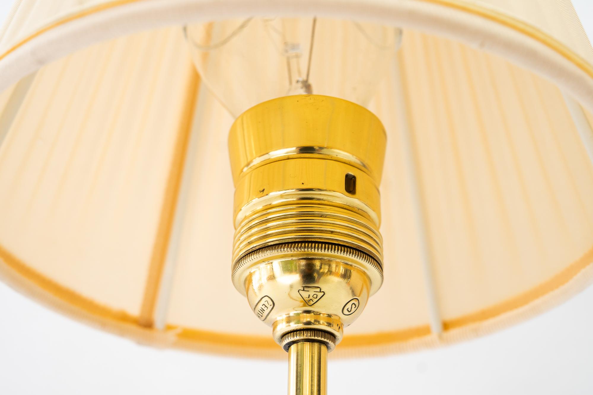 Austrian Rupert Nikoll table lamp with fabric shade vienna around 1960s For Sale
