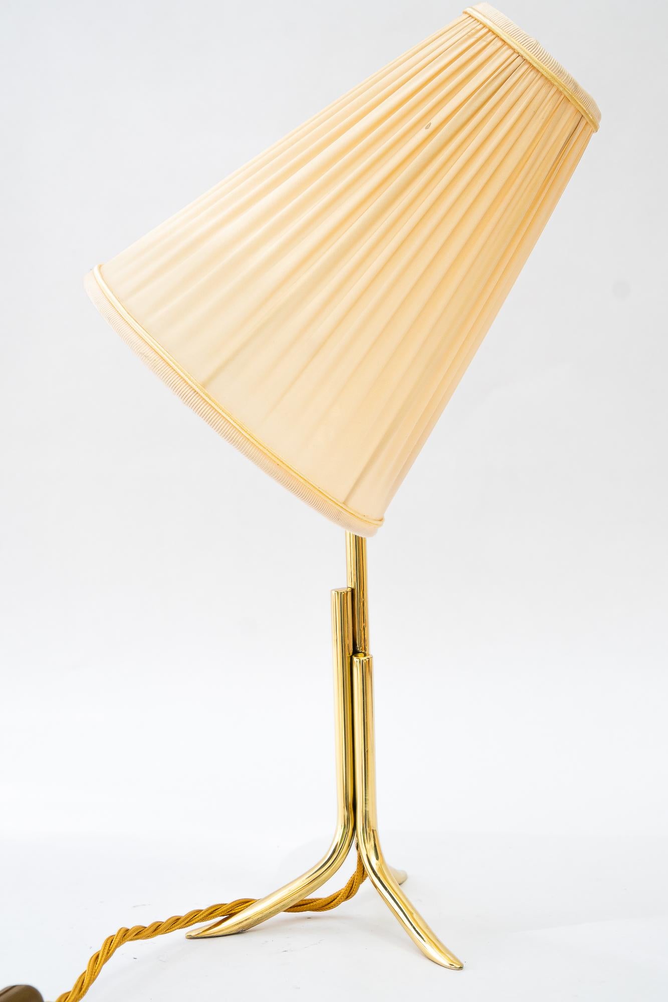 Rupert Nikoll table lamp with fabric shade vienna around 1960s In Good Condition For Sale In Wien, AT