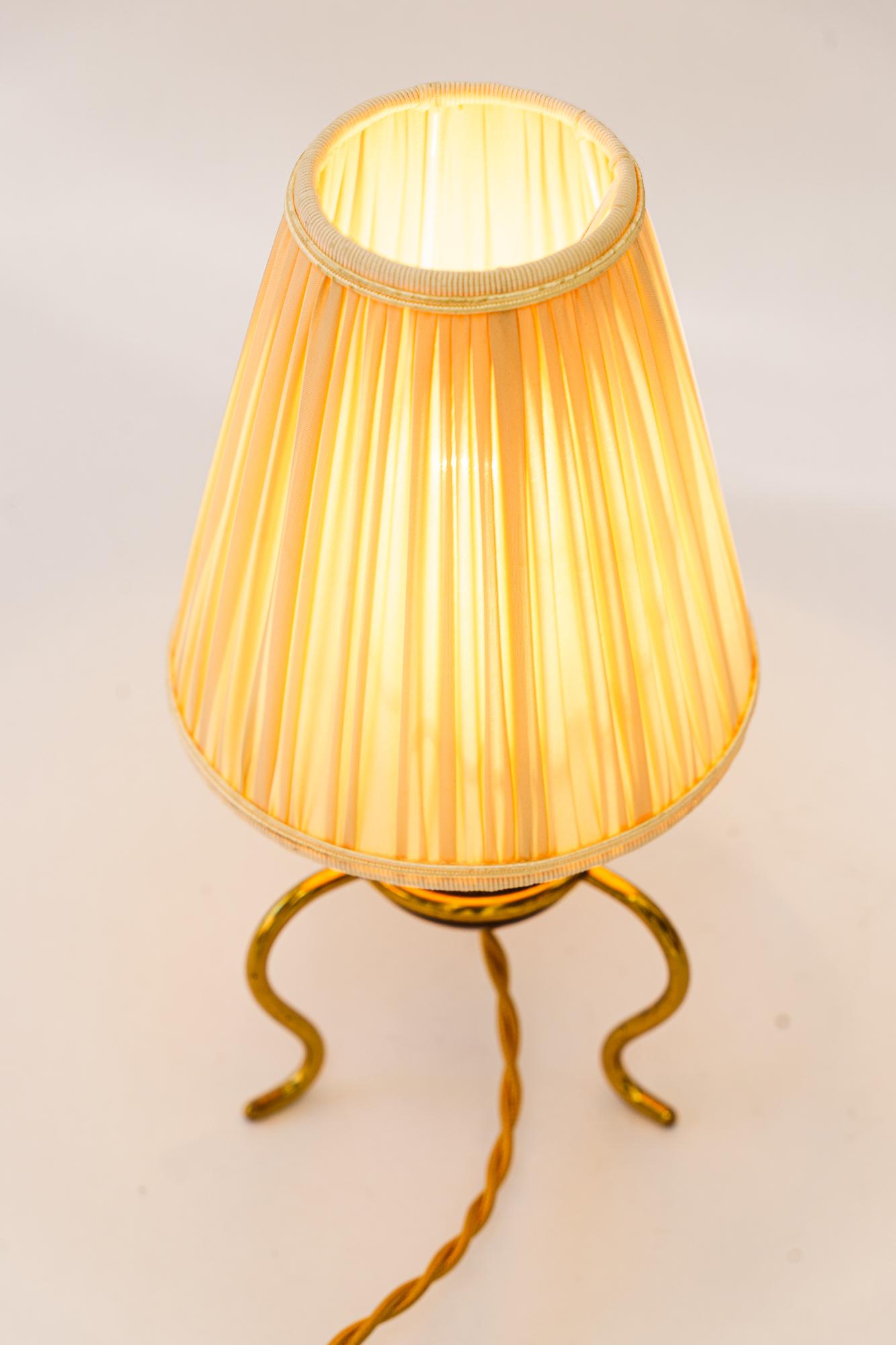 Rupert nikoll table lamp with fabric shade vienna around 1960s For Sale 1