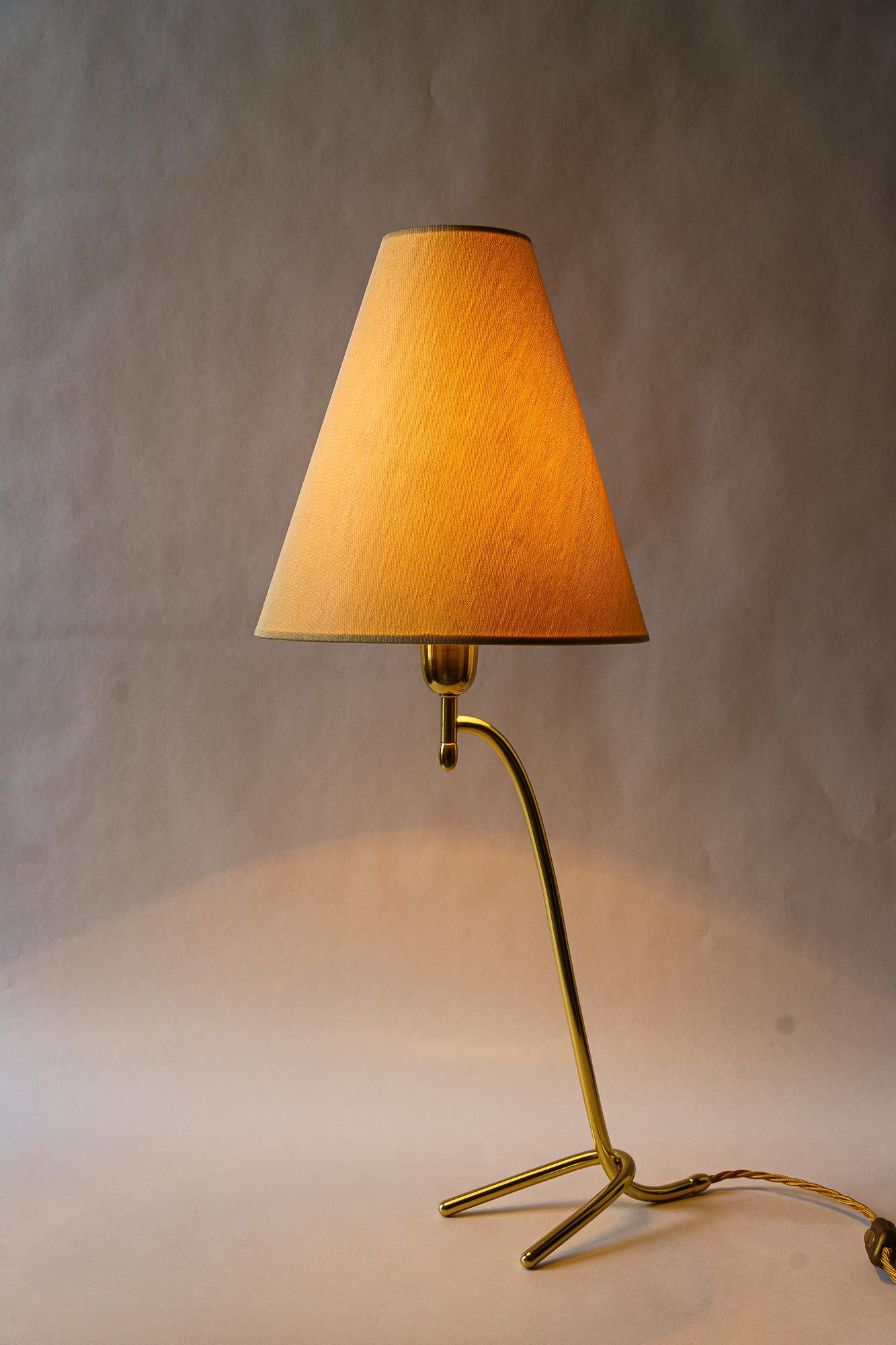 Rupert nikoll table lamp with fabric shade vienna around 1960s 1