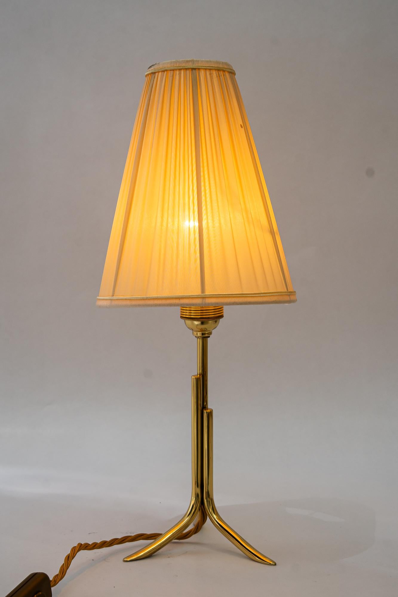 Rupert Nikoll table lamp with fabric shade vienna around 1960s For Sale 1