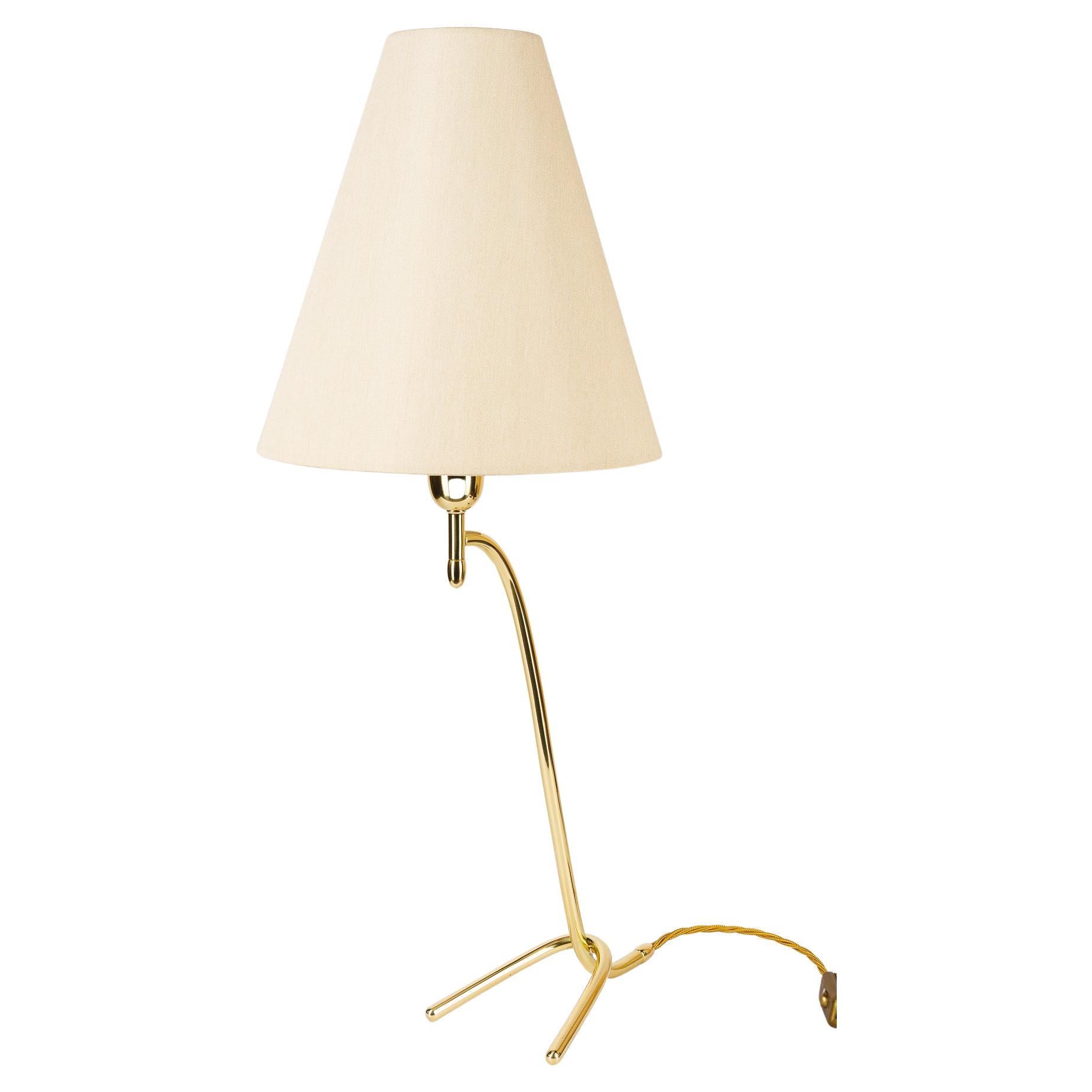Rupert nikoll table lamp with fabric shade vienna around 1960s For Sale