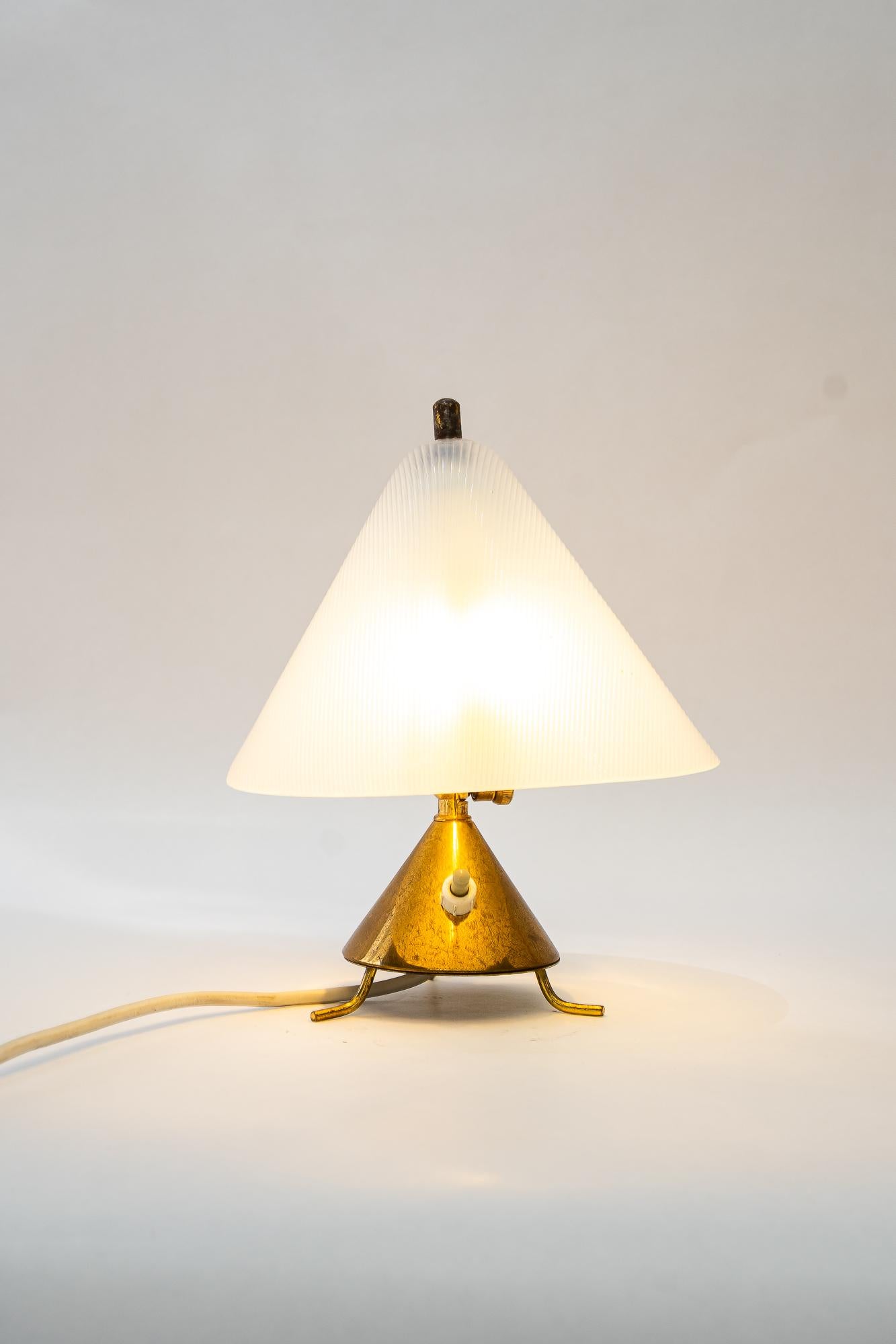 Rupert Nikoll table lamp with lucite shade vienna around 1960s For Sale 3