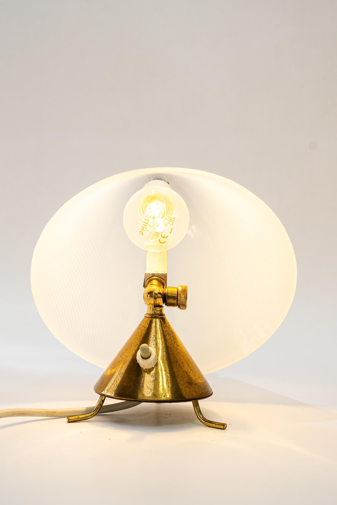 Rupert Nikoll table lamp with lucite shade vienna around 1960s For Sale 4