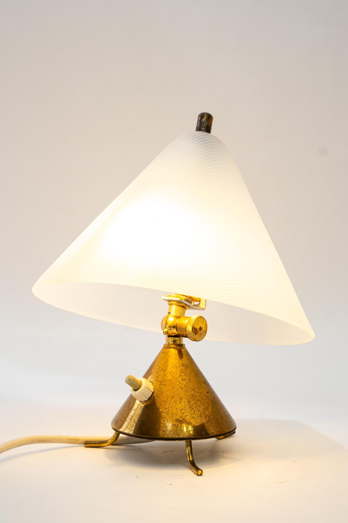 Rupert Nikoll table lamp with lucite shade vienna around 1960s For Sale 5