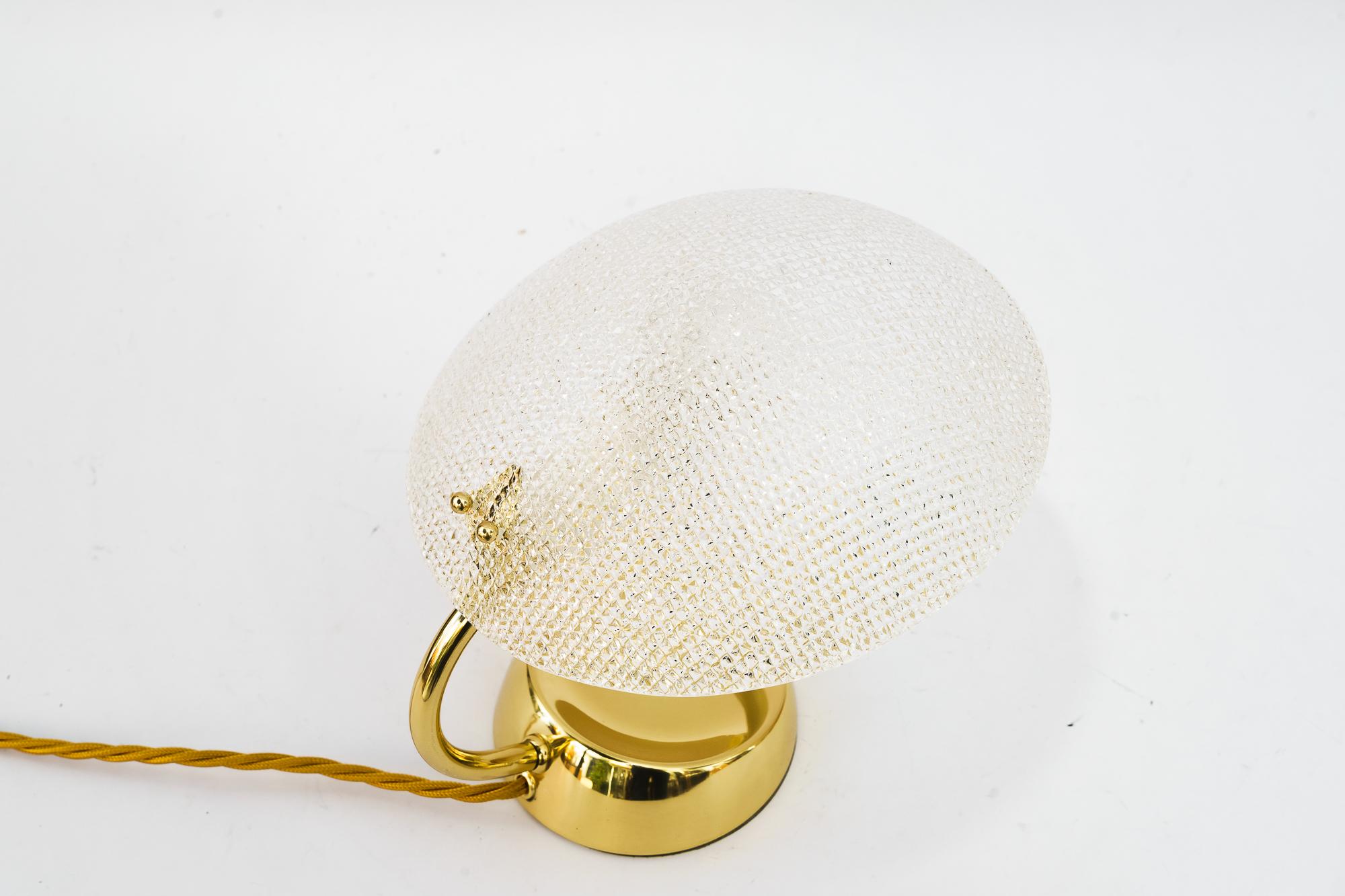 Rupert Nikoll tischlampe mit schirm aus lucit wien um 1960s (Moderne der Mitte des Jahrhunderts) im Angebot