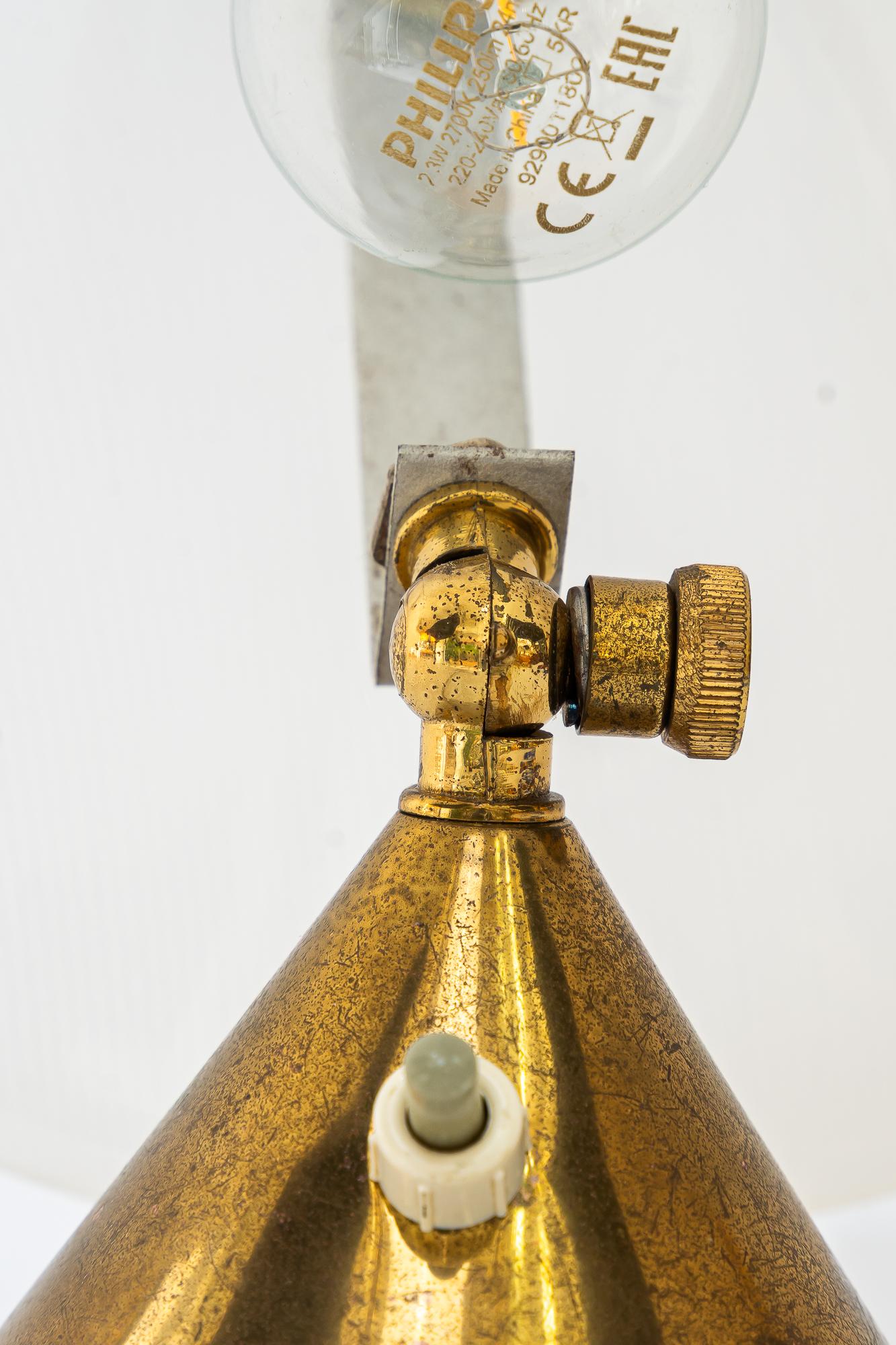 Mid-20th Century Rupert Nikoll table lamp with lucite shade vienna around 1960s For Sale