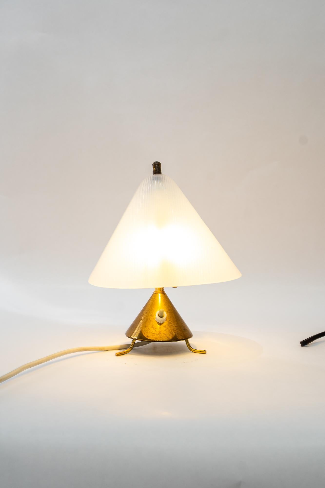 Rupert Nikoll table lamp with lucite shade vienna around 1960s For Sale 2
