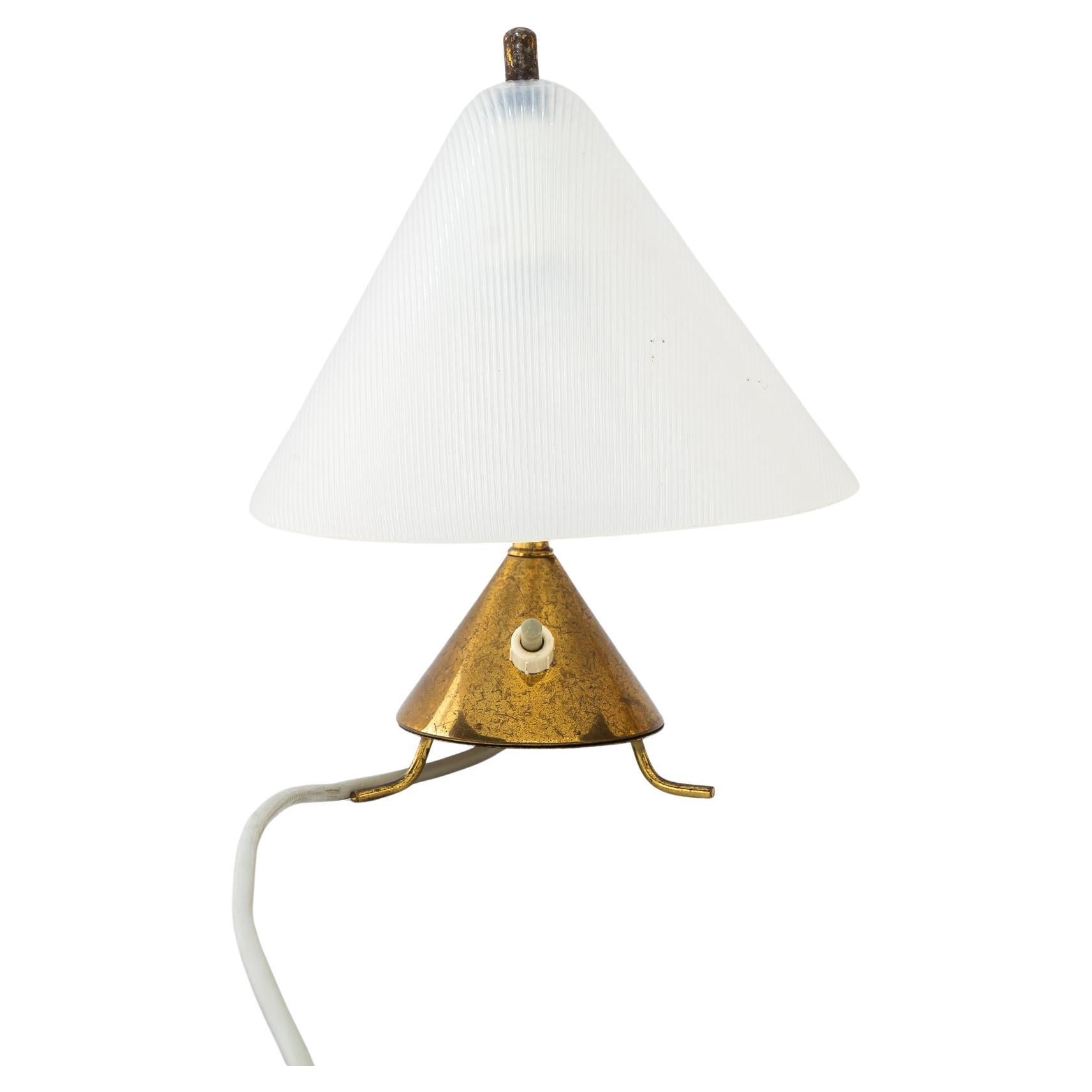 Rupert Nikoll table lamp with lucite shade vienna around 1960s For Sale