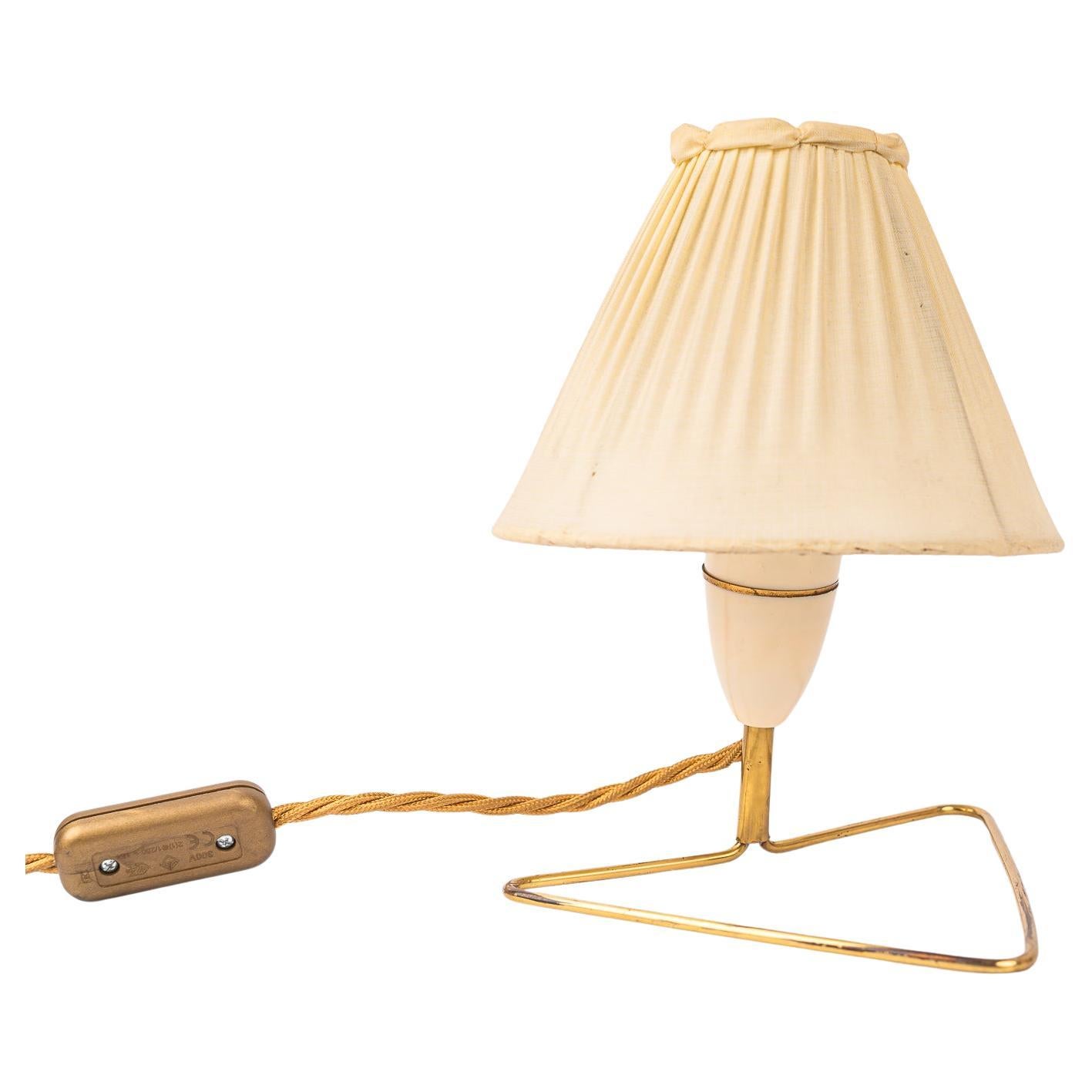 Rupert Nikoll table lamp with original fabric shade vienna around 1950s