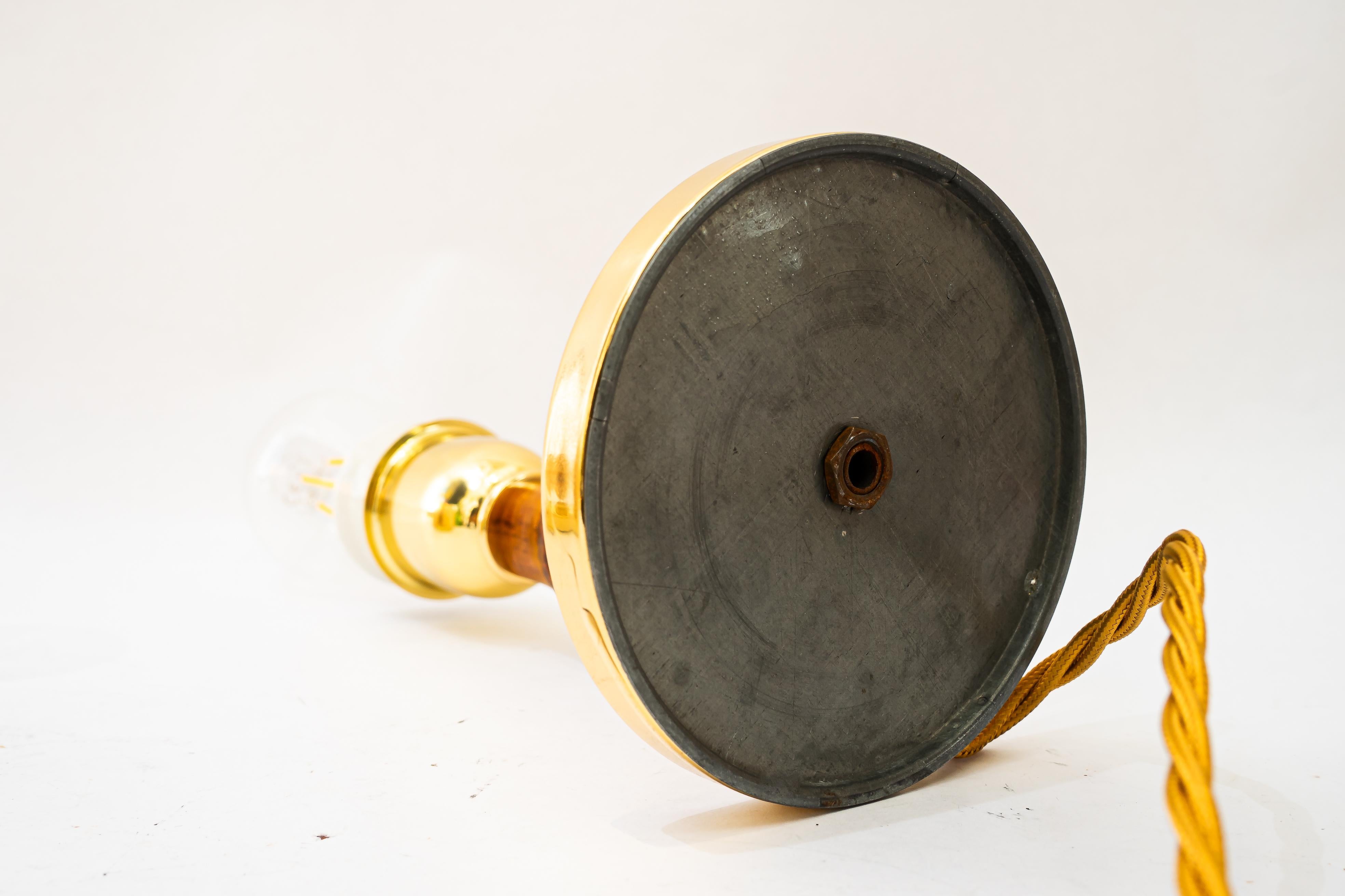 Lampes de table Rupert Nikoll avec abat-jour en bambou et tissu vienne vers 1950 en vente 3