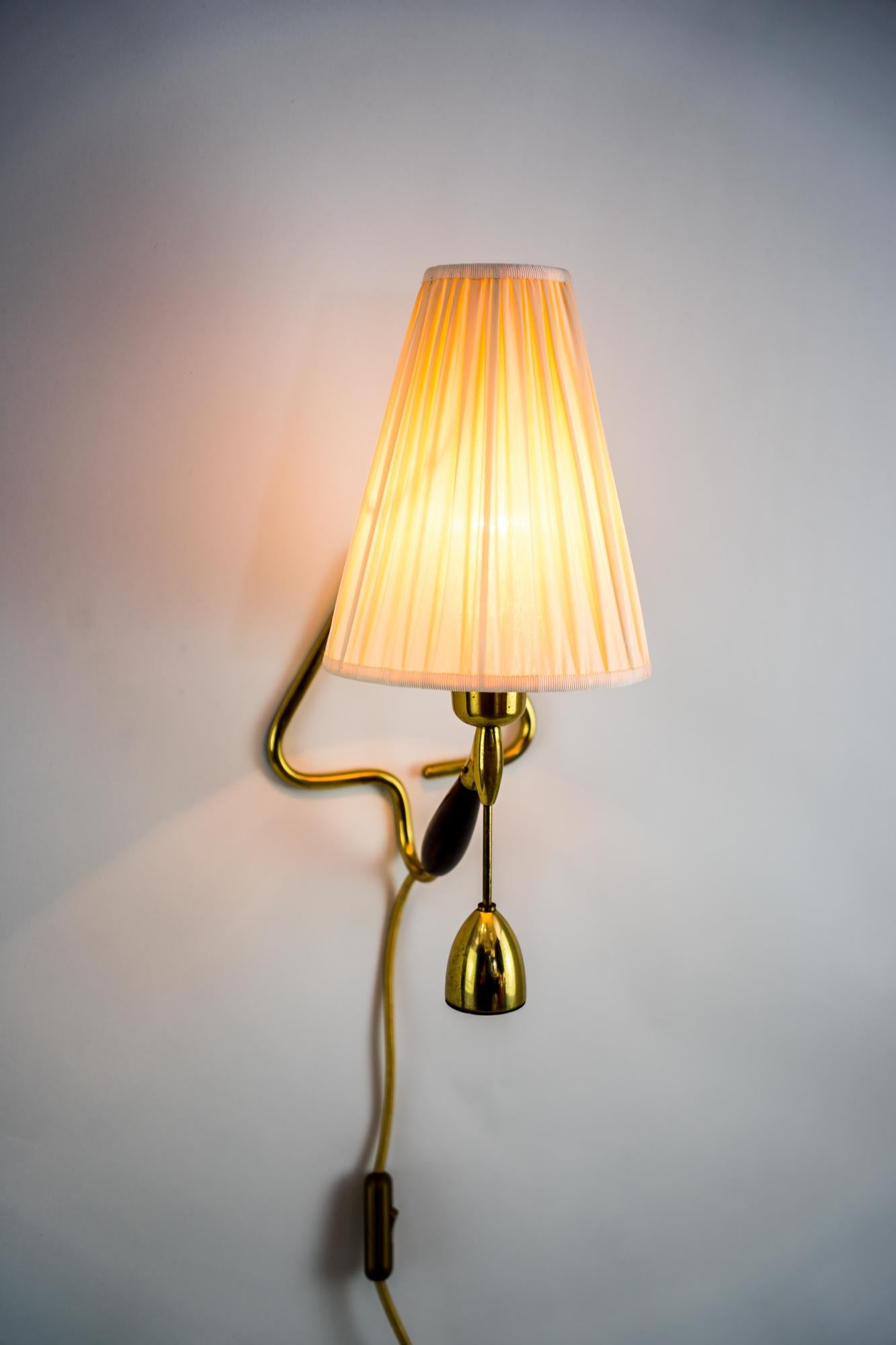 Lacquered Rupert Nikoll Table or Wall Lamp with Original Shade, circa 1950s