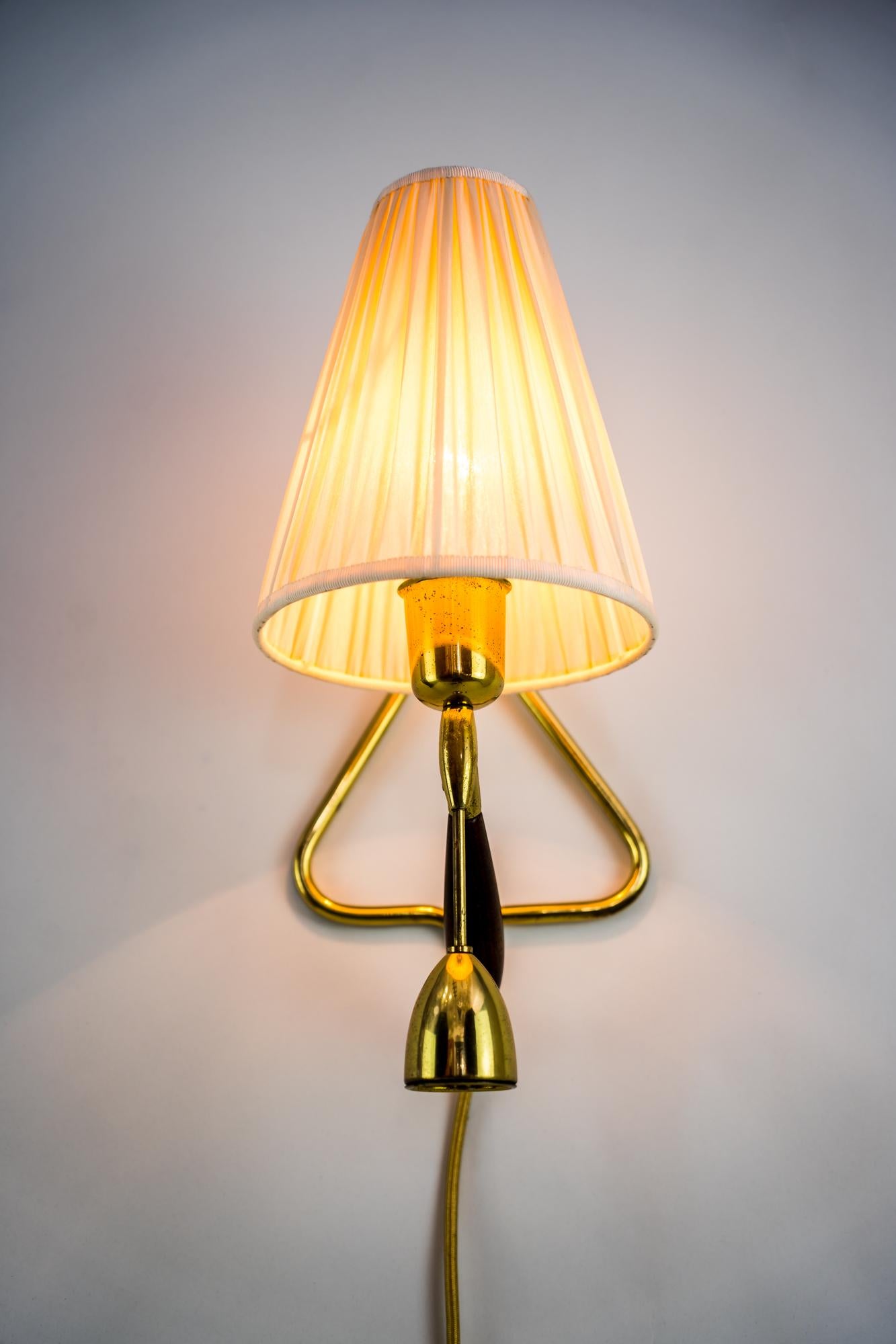 Mid-20th Century Rupert Nikoll Table or Wall Lamp with Original Shade, circa 1950s