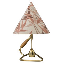 Rupert Nikoll Table or Wall Lamp with Original Shade, circa 1950s