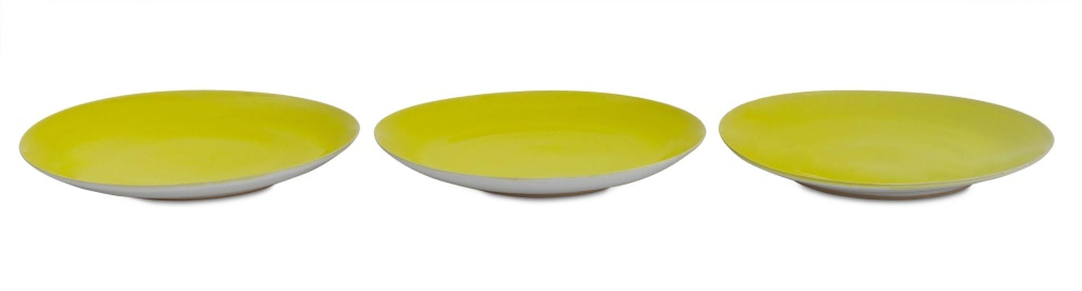 Bols Rupert Spira en grès émaillé jaune, 3 Bon état - En vente à Astoria, NY