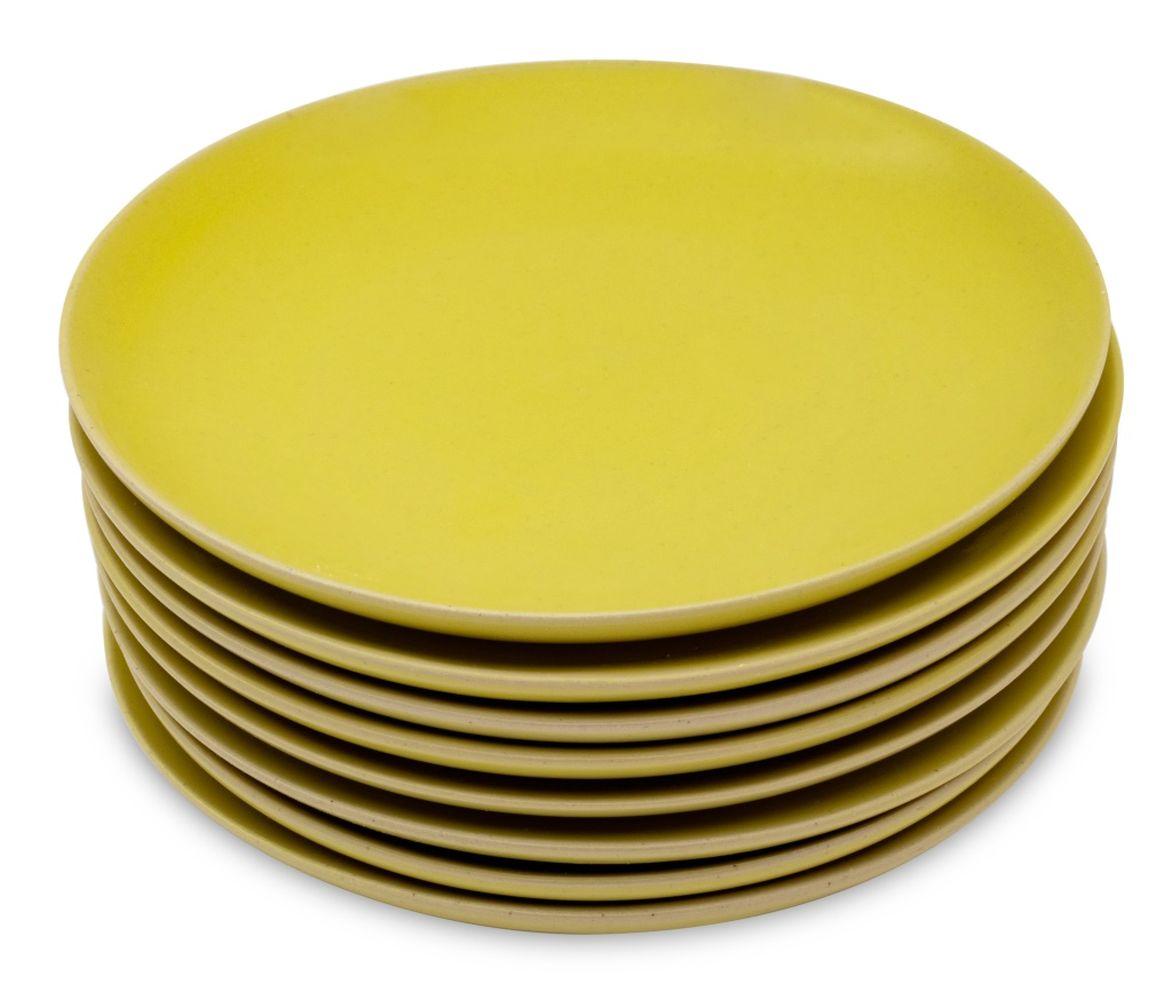 Rupert Spira Platos de Gres Esmaltado Amarillo, 8 Minimalista en venta