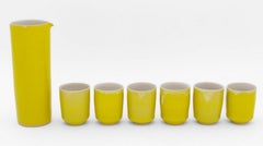 Rupert Spira Gelb glasiertes Steingut Sake Set, 7