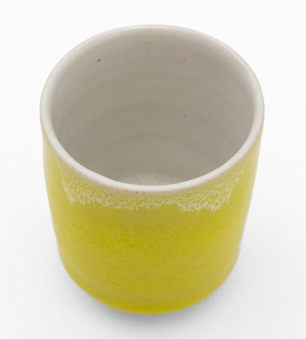 Ensemble Sake Rupert Spira en grès émaillé jaune, 7 Bon état - En vente à Astoria, NY