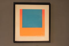 Rupprecht Geiger, Leuchtblau Auf Leuchtrot, Orange, Colourserigraph, 1967