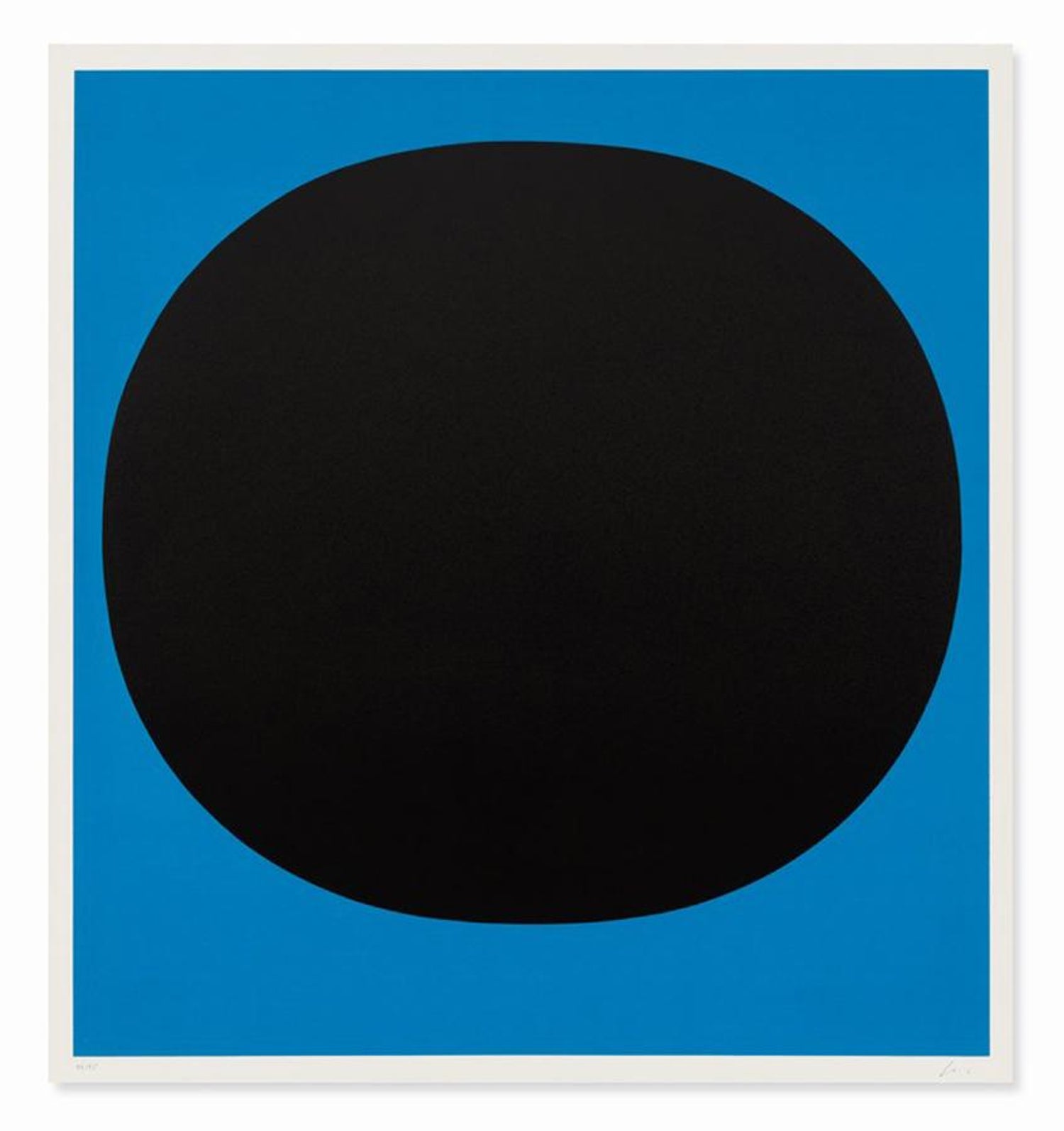 Rupprecht Geiger Black On Blue 1969 Hand Signed Screenprint