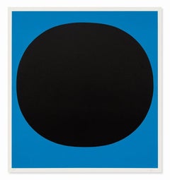 Black on Blue, 1969, Hand Signed Screenprint, Abstract Art, Minimalism