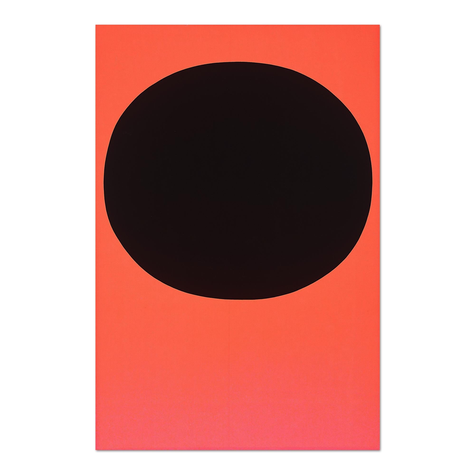 Black on Orange Red (from Modulation), Abstract Art, Minimalism, 20th Century - Print by Rupprecht Geiger