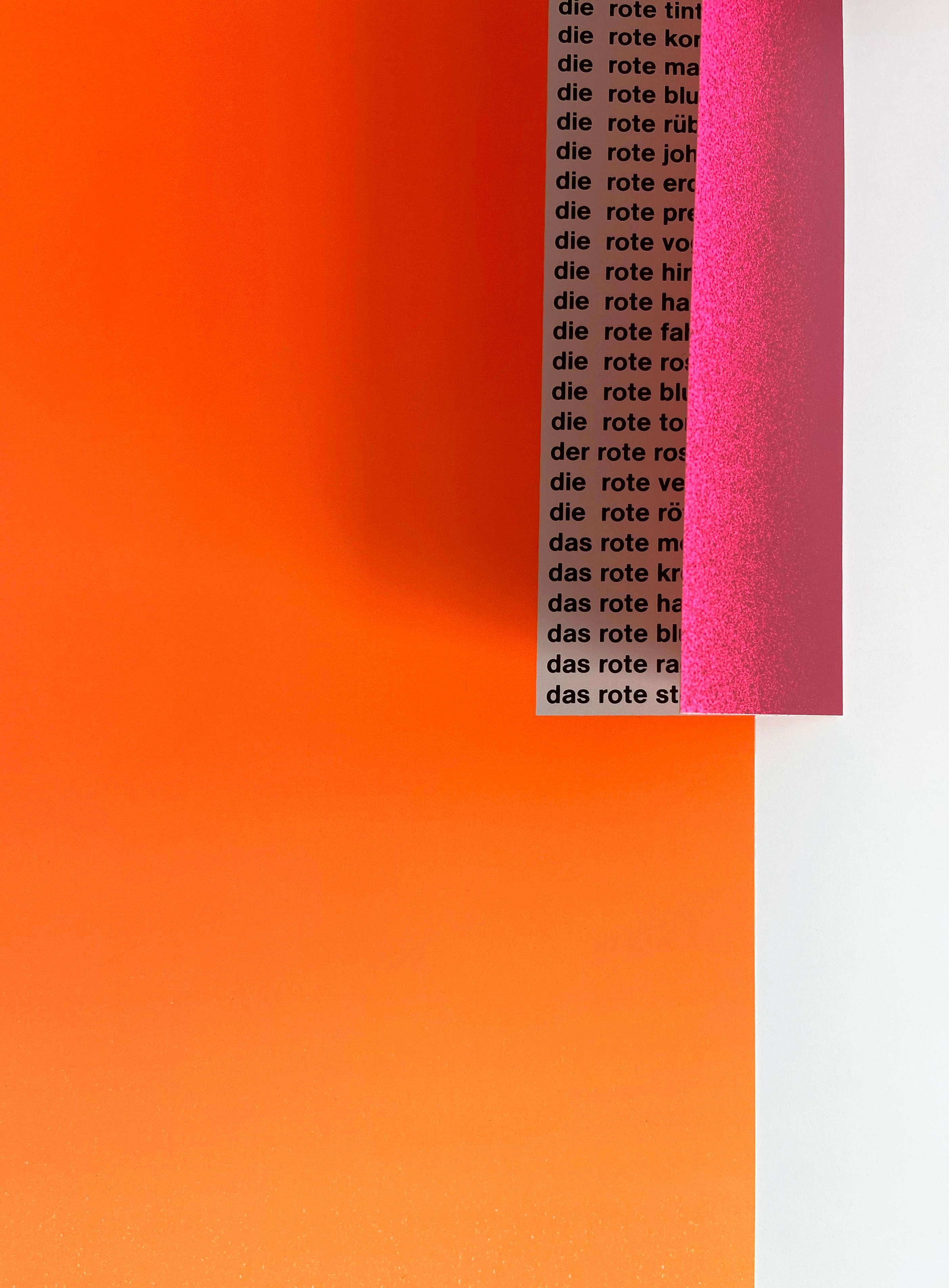 Rupprecht Geiger - Cold Reds on Orange, Screenprint, Abstract Art, Signed Print 1