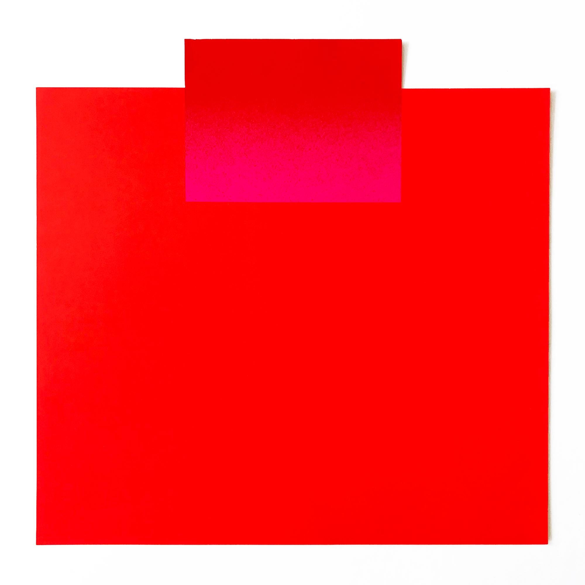 Rupprecht Geiger Figurative Print - No. 9 (from "All die Roten Farben"), Screenprint, Abstract, Minimalism