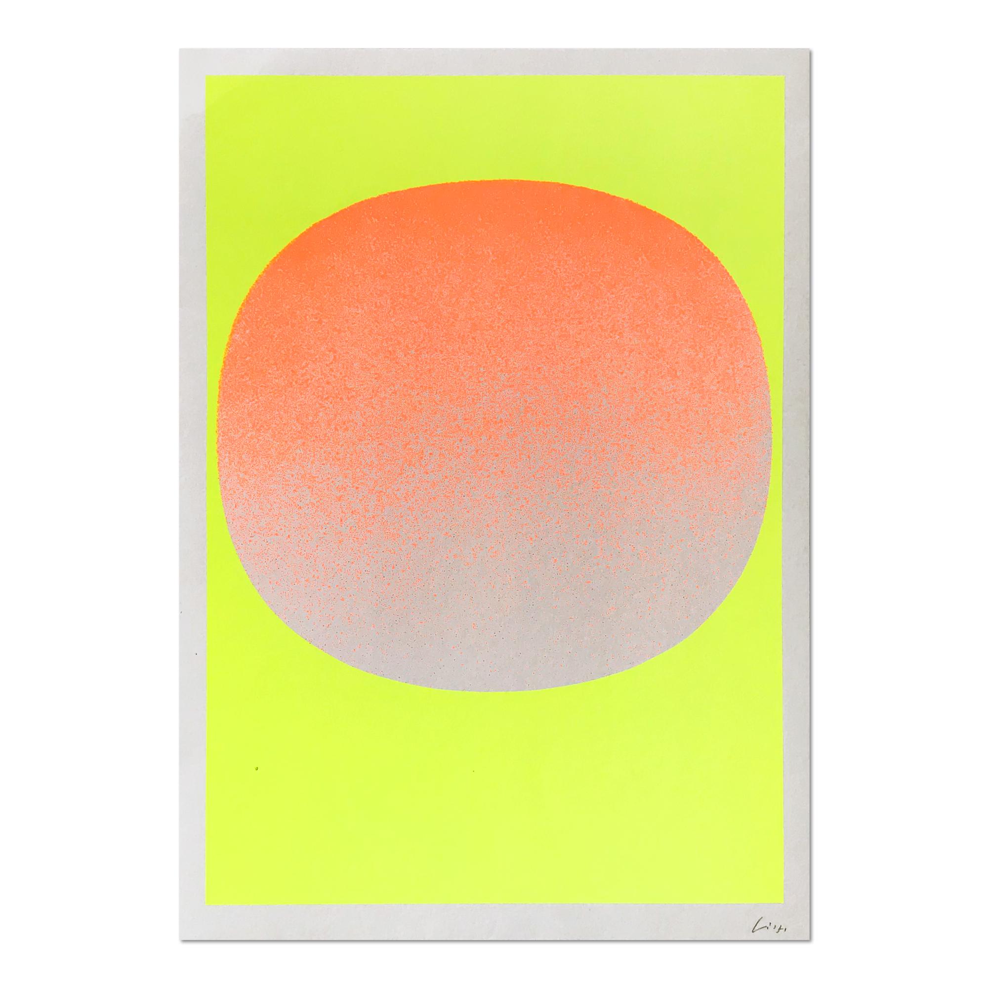 Rupprecht Geiger Abstract Drawing - Orange on Yellow, Screenprint, Abstract Art, 20th Century, Minimalism